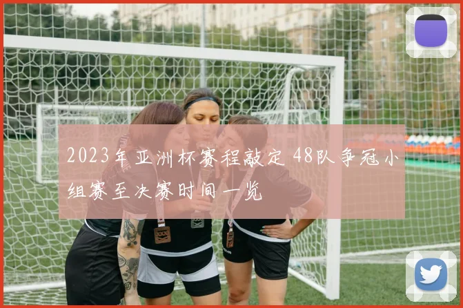 2023年亚洲杯赛程敲定 48队争冠小组赛至决赛时间一览